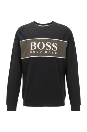Bluza BOSS Logo Loungewear Czarne Męskie (Pl08860)